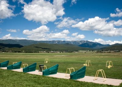 Mountain golf driving range overlooking the mountain acreages at New Mexico Pendaries