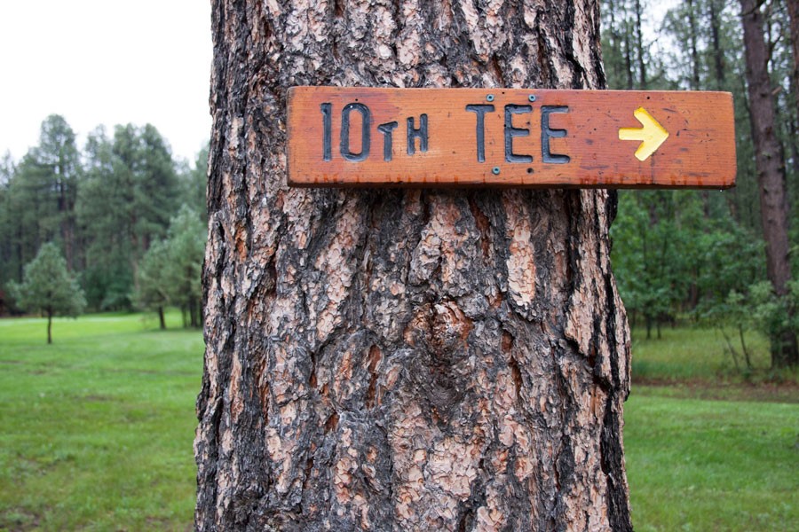 10th Tee of the mountain golf course at New Mexico Pendaries