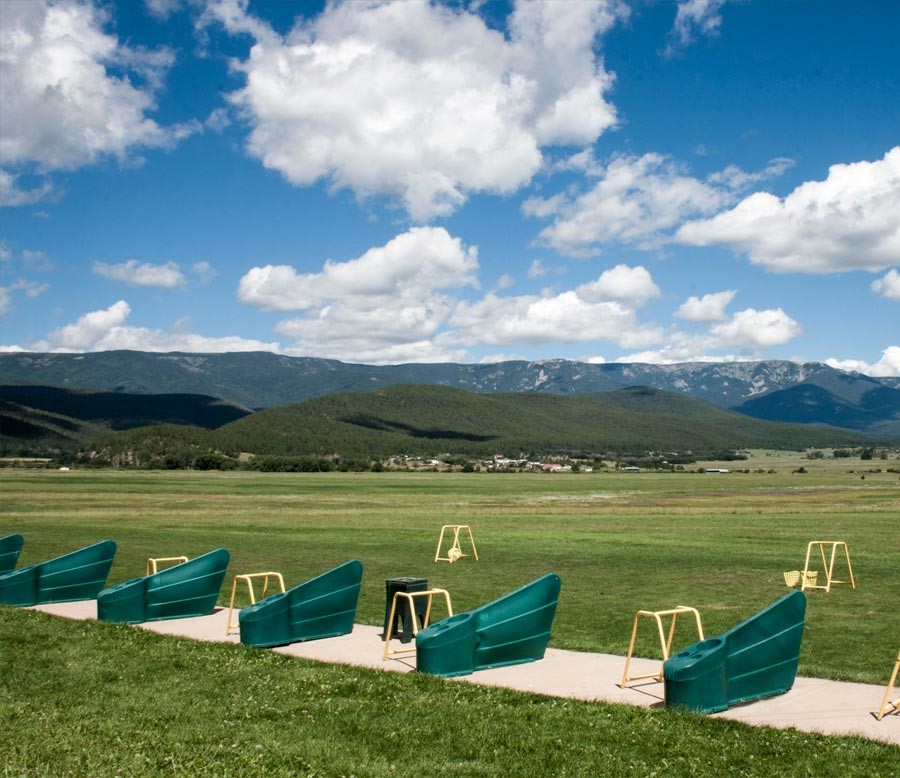 Mountain golf driving range overlooking the mountain acreages at New Mexico Pendaries
