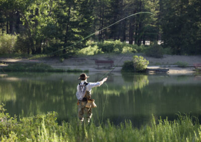 Fly fishing at Fawn Lakes near Red River